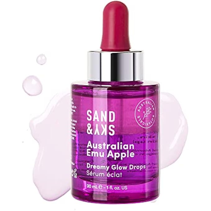 Sand & Sky AUSTRALIAN EMU APPLE DREAMY GLOW DROPS - BI-PHASE HYALURONIC ACID SERUM WITH VITAMIN C AND JOJOBA OIL FACIAL SERUM FACE CARE - Image 1